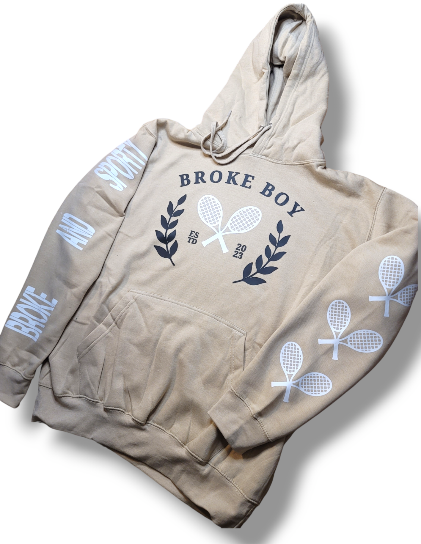 Cream Broke and Sporty Hoodie